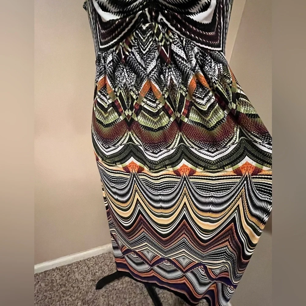Chico Multicolor Patterned Maxi Dress, size Small (Chico 1)